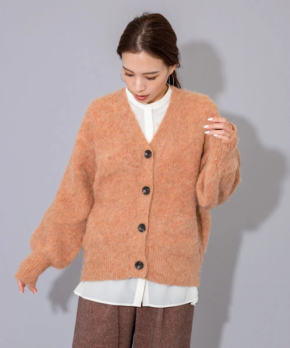 MOHAIR V-NECK CARDIGAN