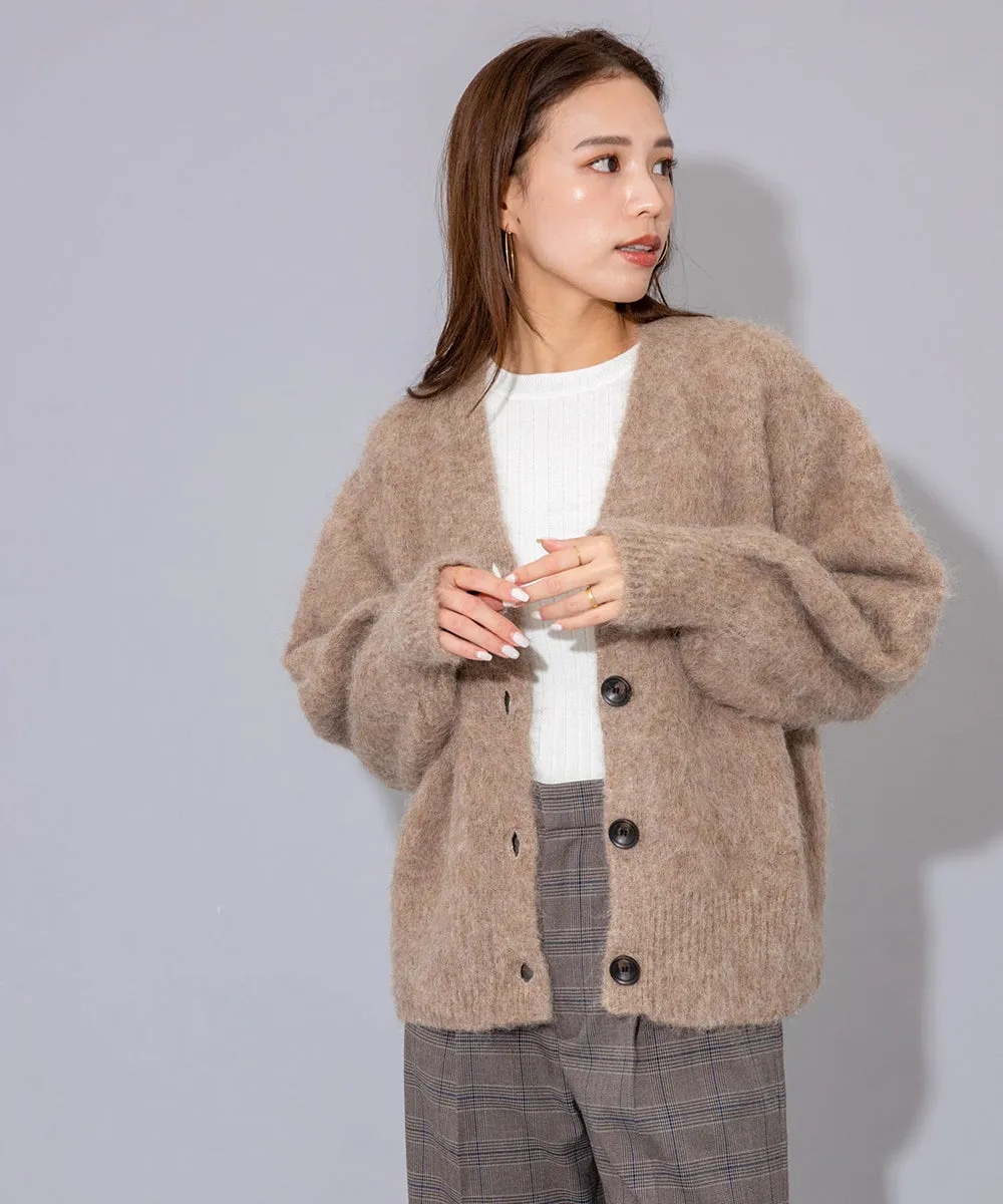 MOHAIR V-NECK CARDIGAN