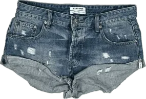 One Teaspoon 'Bandits' Distressed Denim Shorts  - Size 27"
