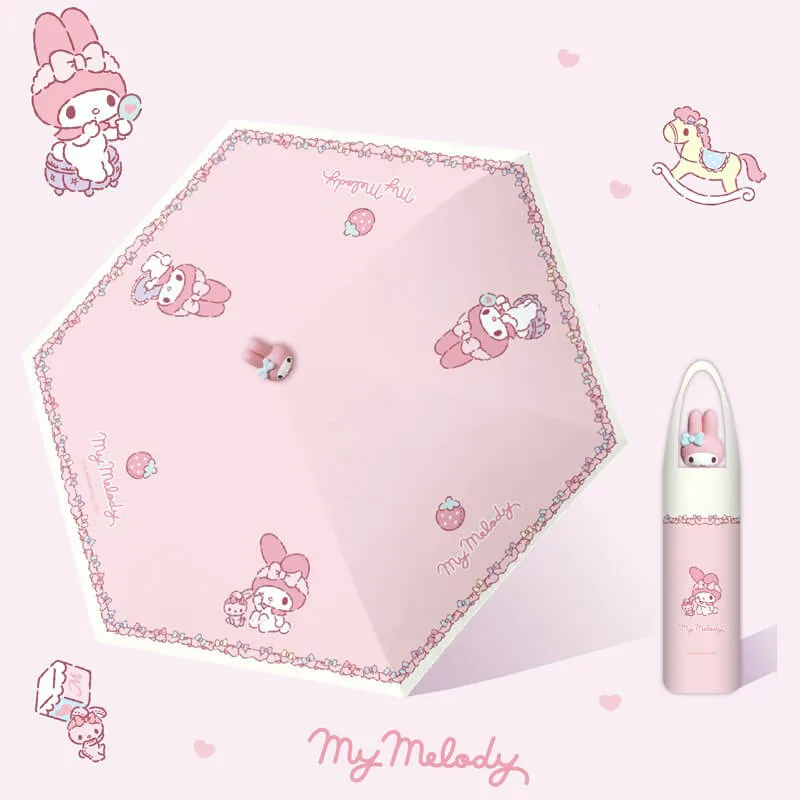 Pink My Melody Doll UV Protection Umbrellas