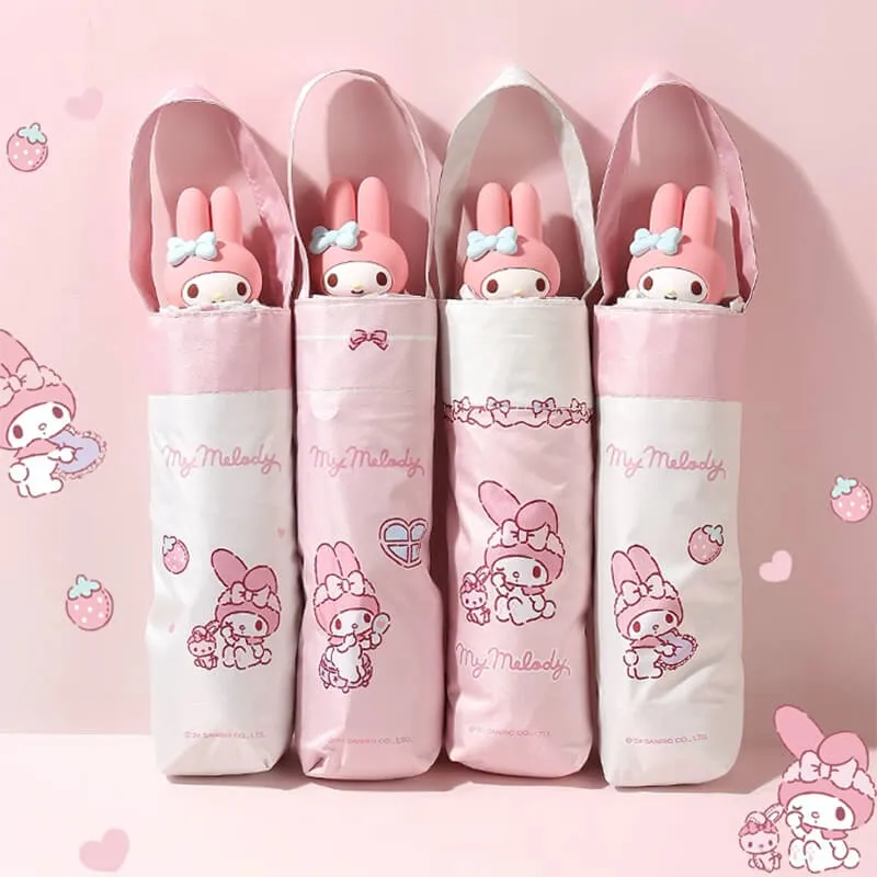 Pink My Melody Doll UV Protection Umbrellas