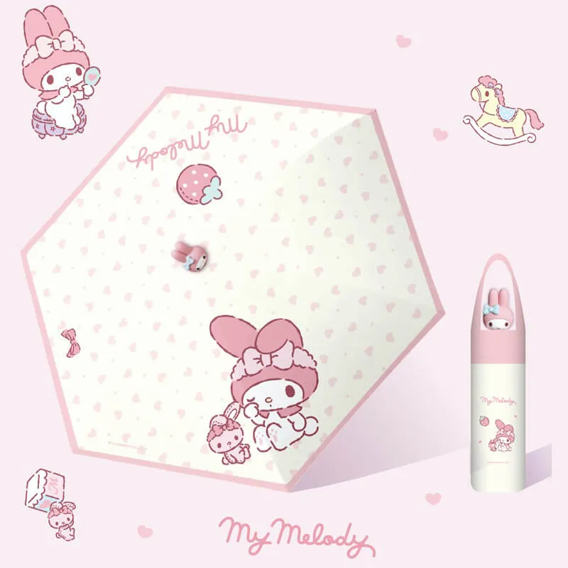 Pink My Melody Doll UV Protection Umbrellas