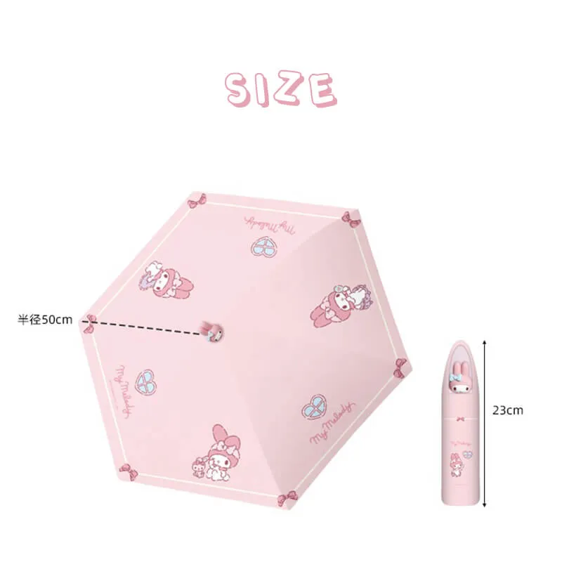 Pink My Melody Doll UV Protection Umbrellas