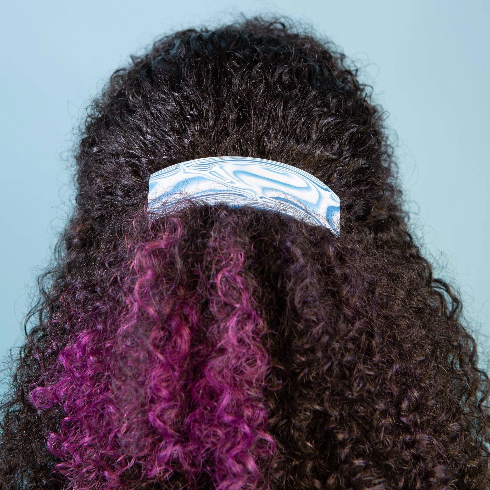 Pony Clip - Marbled Blue
