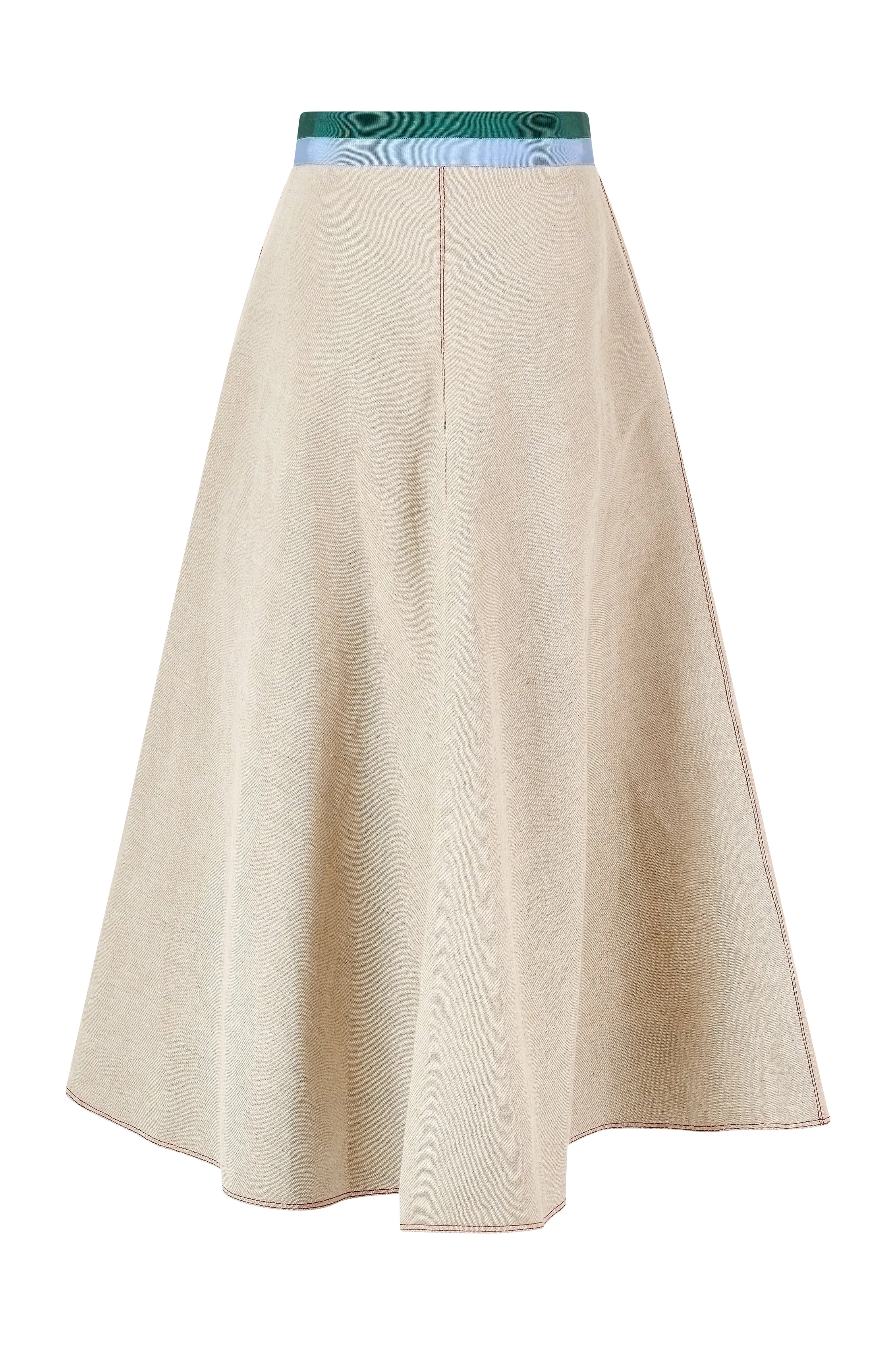 Ribbon Quartered A-Line Skirt