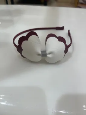 Scalloped bow headband