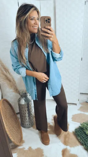 See You Again Denim Shacket