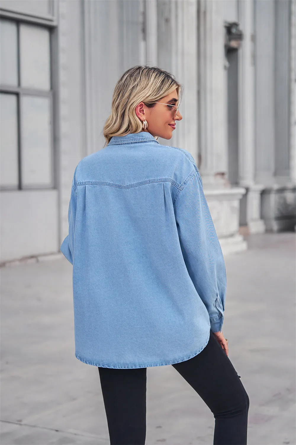 See You Again Denim Shacket