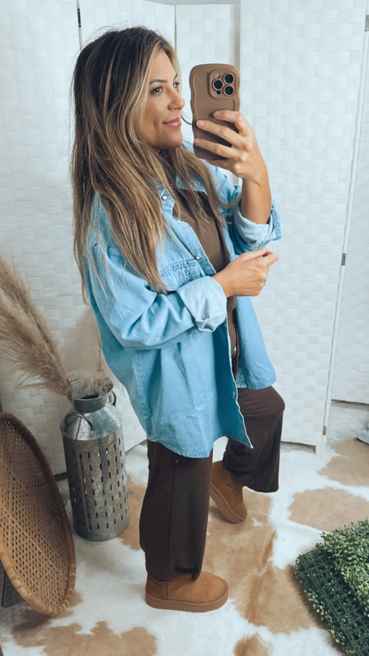 See You Again Denim Shacket