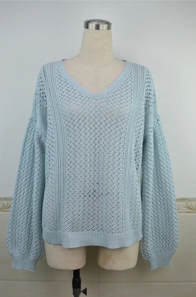 Spring Summer Women Sweater Loose Splicing Pullover Striped plus Size Knitwear
