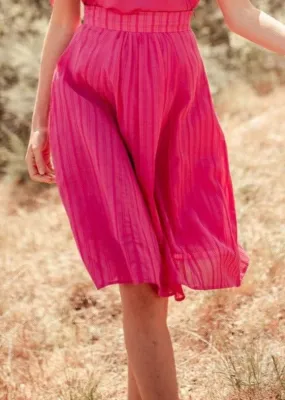 Srey Banana A-line Midi Skirt in Pink