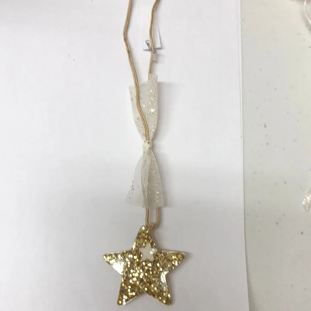 Star/heart/flower acrylic charm necklace