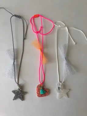 Star/heart/flower acrylic charm necklace