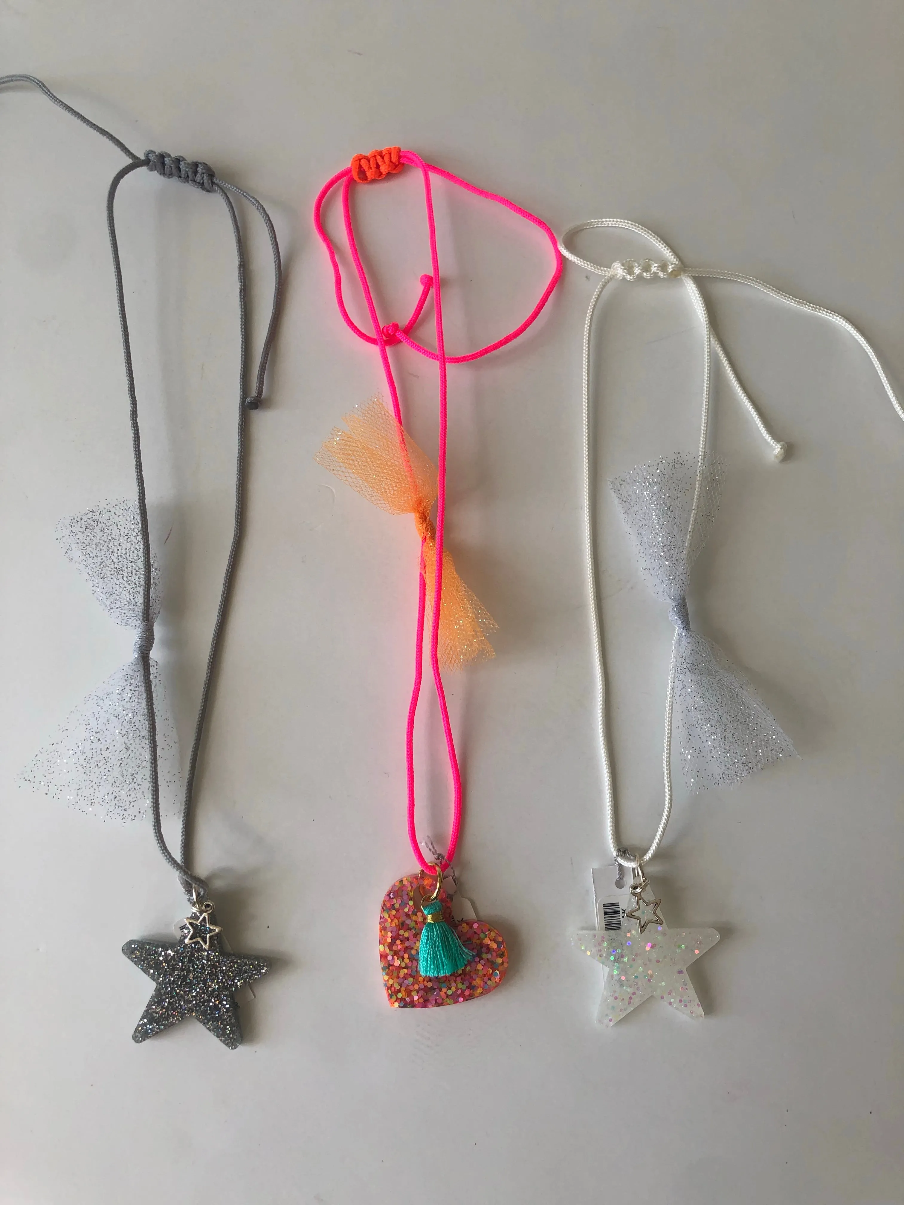 Star/heart/flower acrylic charm necklace