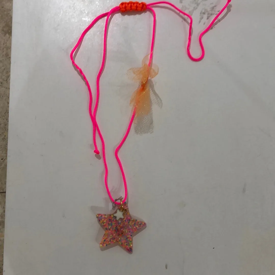 Star/heart/flower acrylic charm necklace