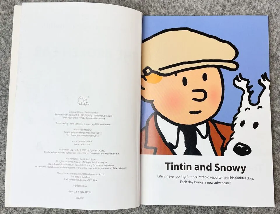 The Broken Ear - Tintin Young Readers Book UK 2013 Egmont Paperback Editions
