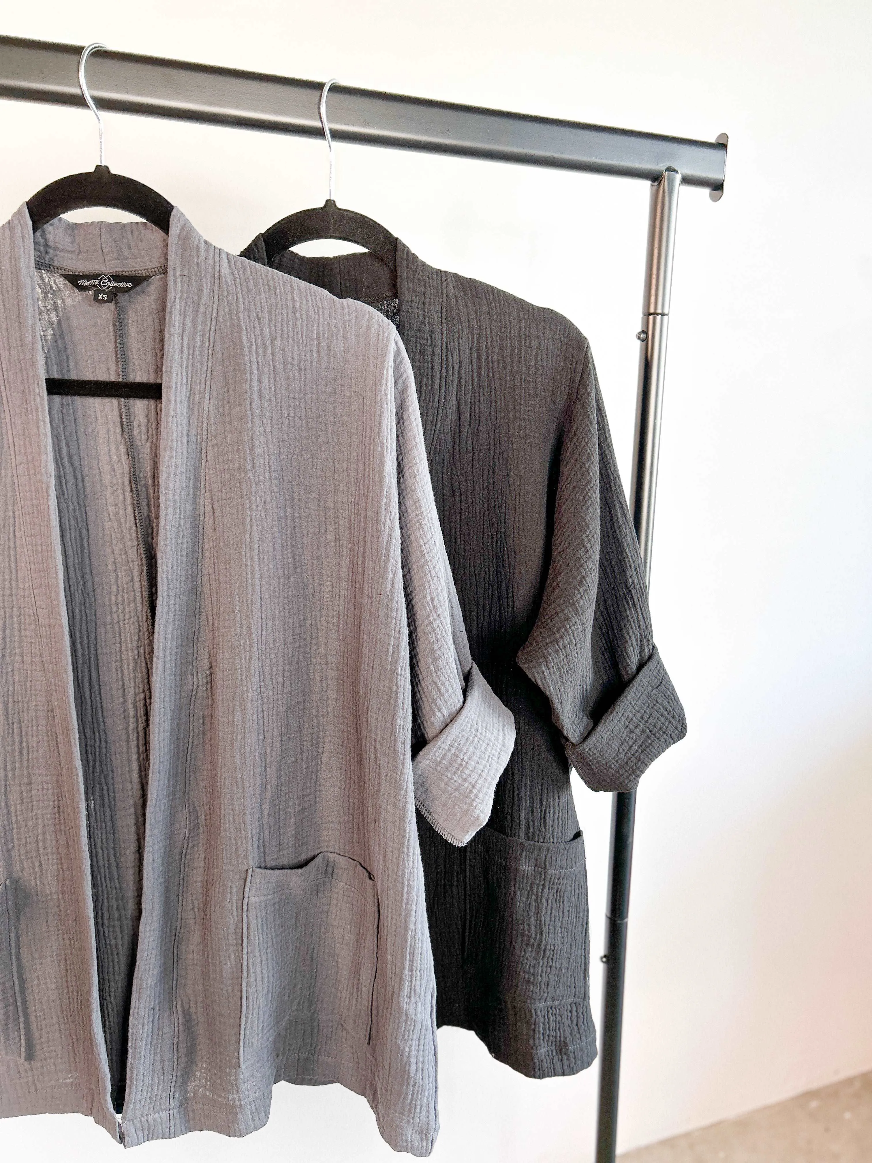 The Organic Cotton Cardigan in Black