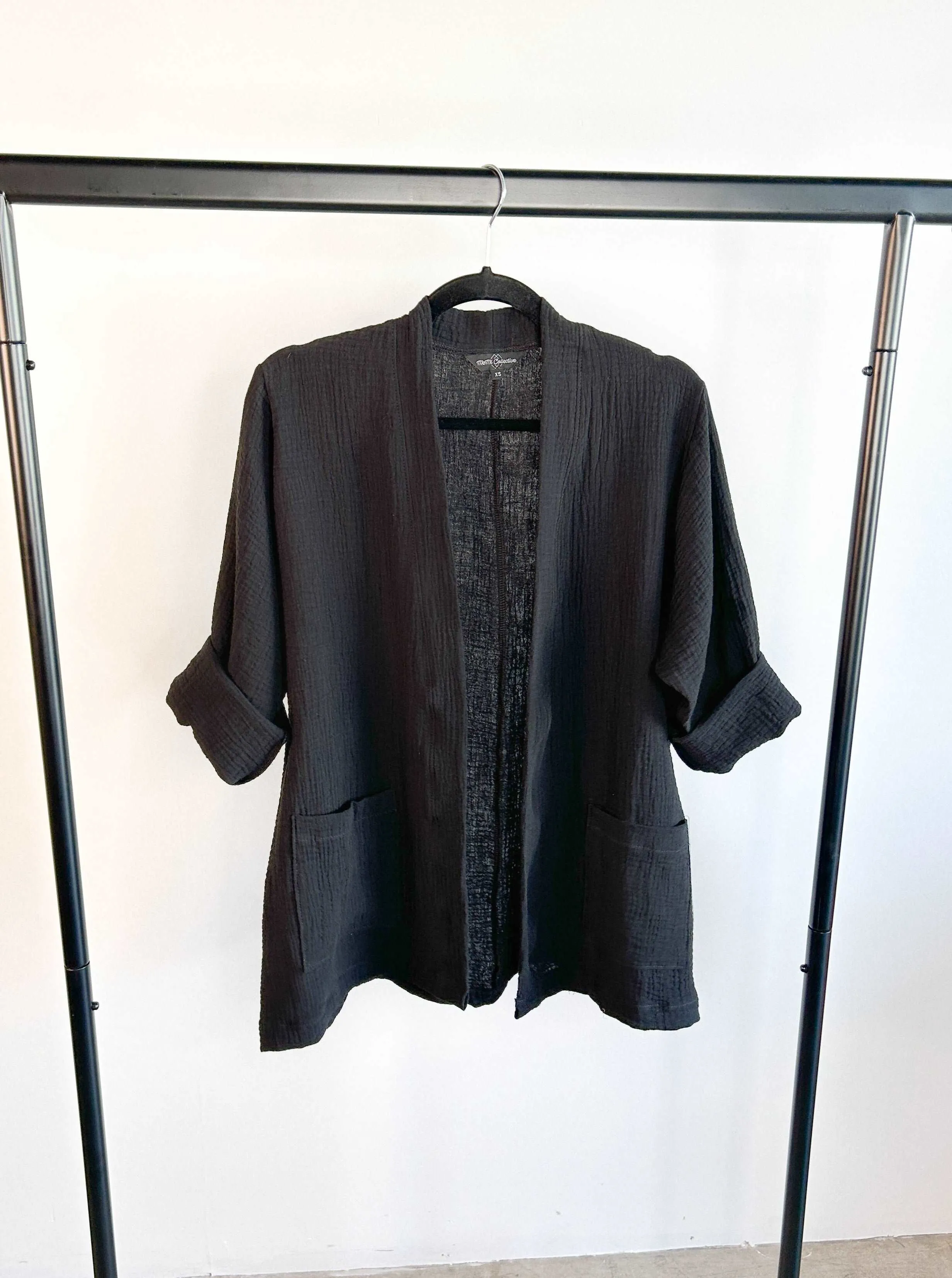 The Organic Cotton Cardigan in Black