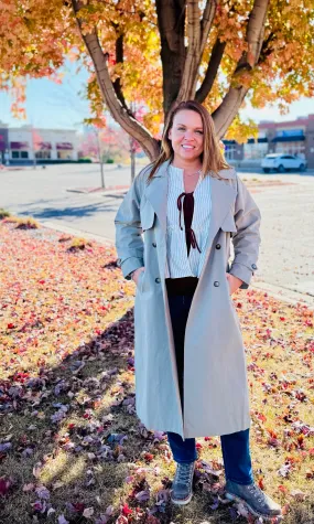 Timeless olive trench coat