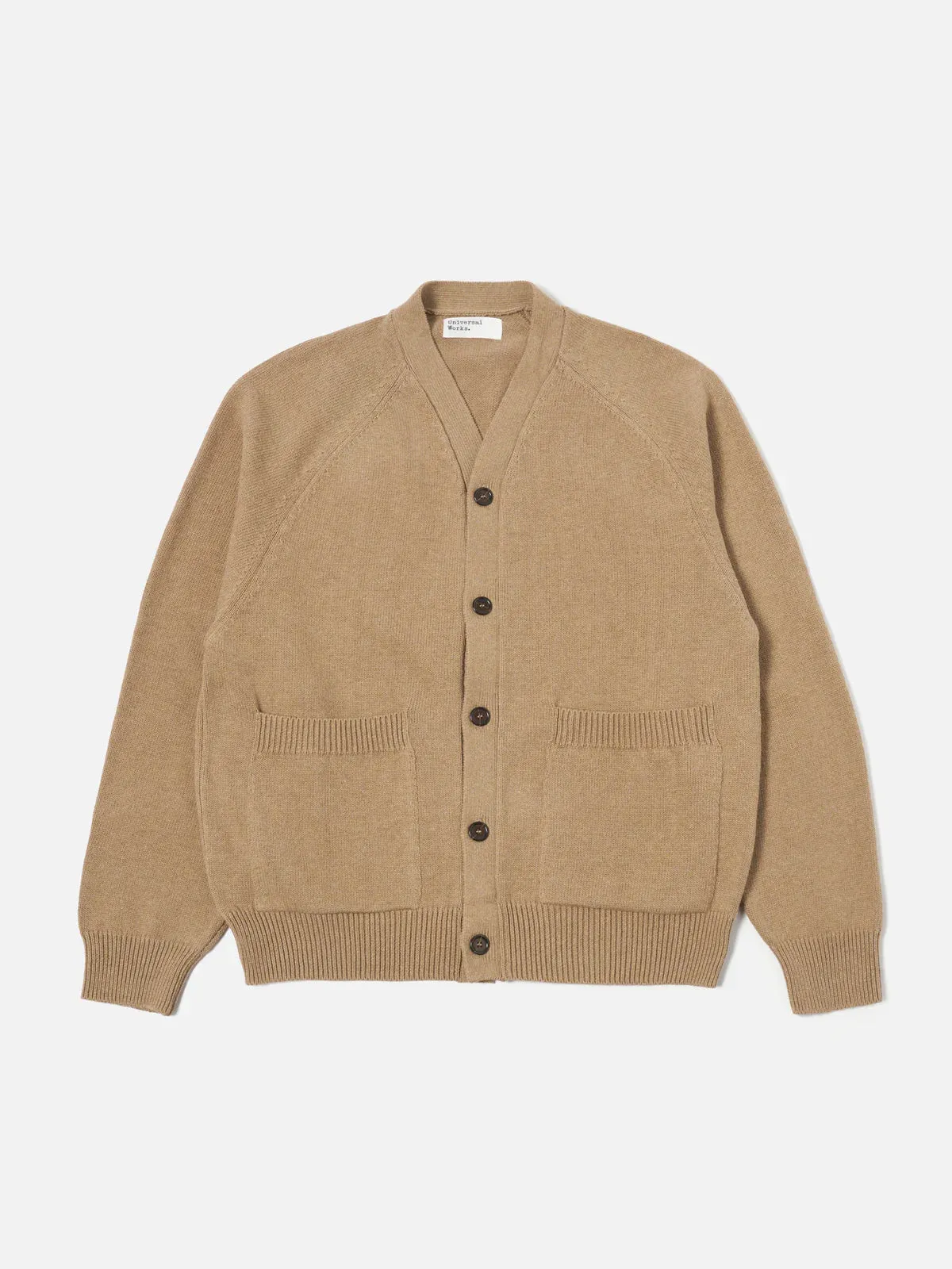 Universal Works David Cardigan Sand