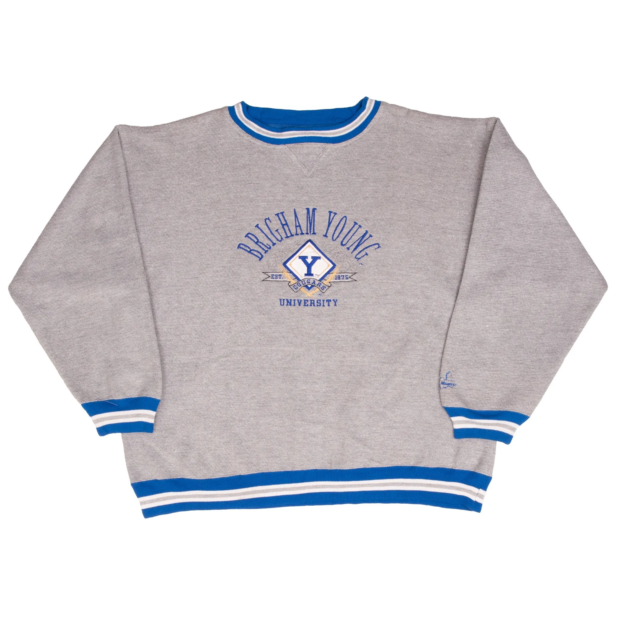 Vintage 1990s BYU Cougars Embroidered Sweatshirt - XL
