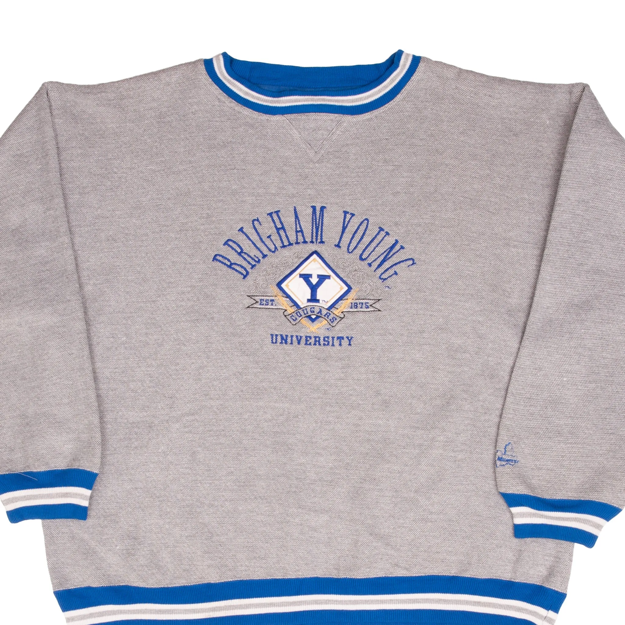 Vintage 1990s BYU Cougars Embroidered Sweatshirt - XL