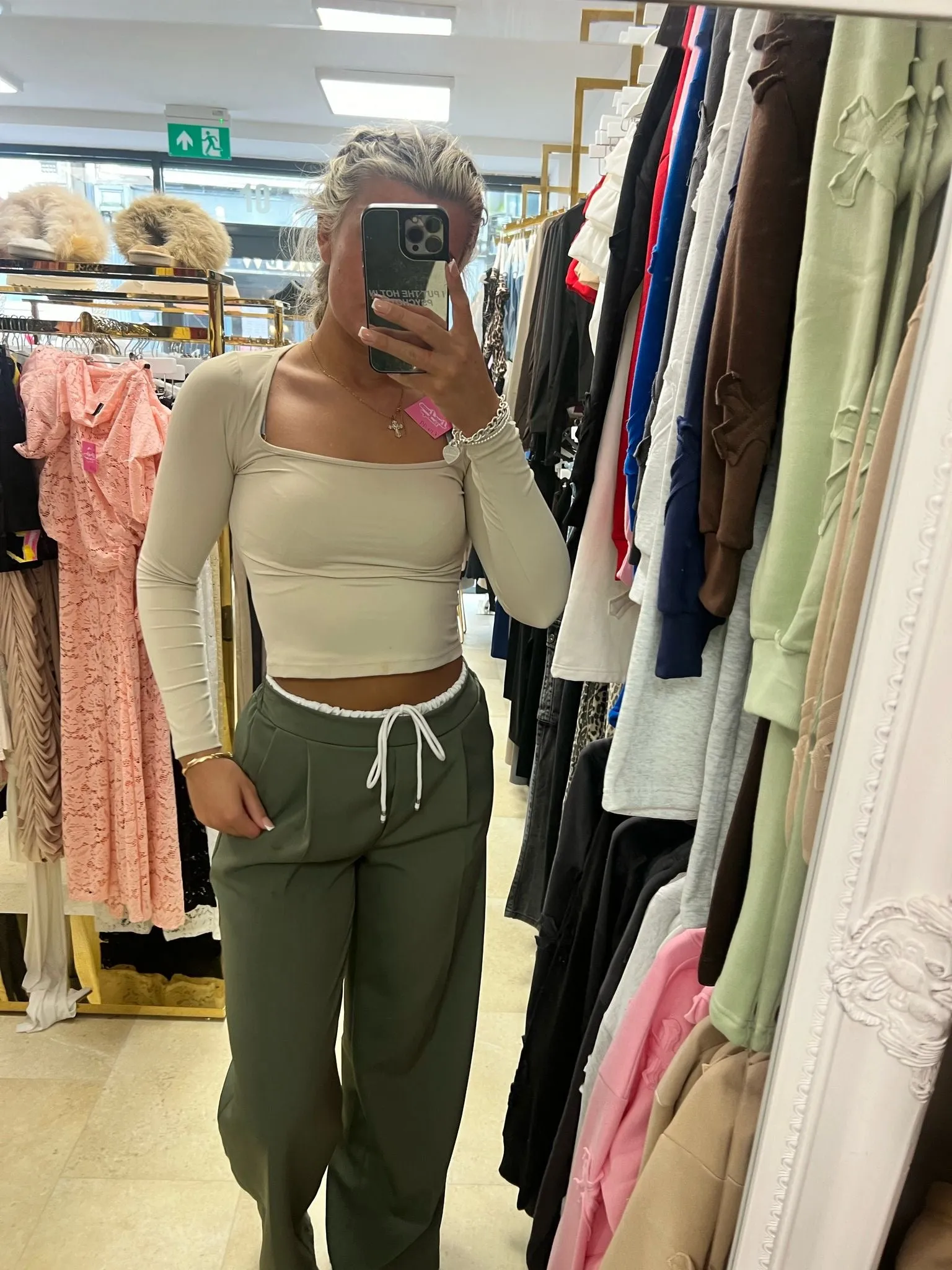 Wide Leg Black and White Trousers