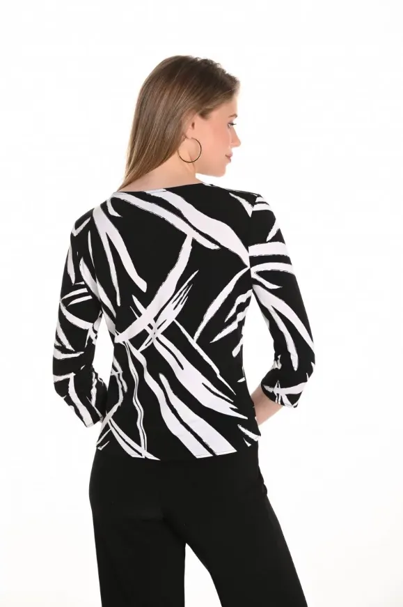 Woven Tie Front Top
